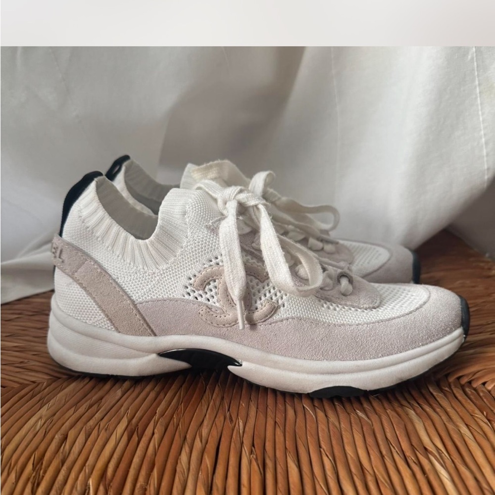 Women's White and Cream Sneakers